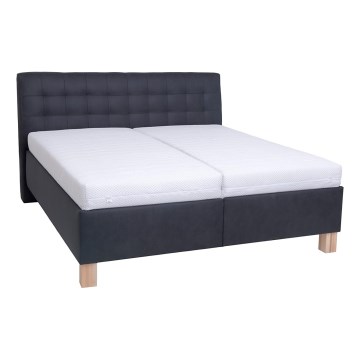 Gestoffeerd bed met matras en opslagruimte VIOLET 160x200 cm antraciet