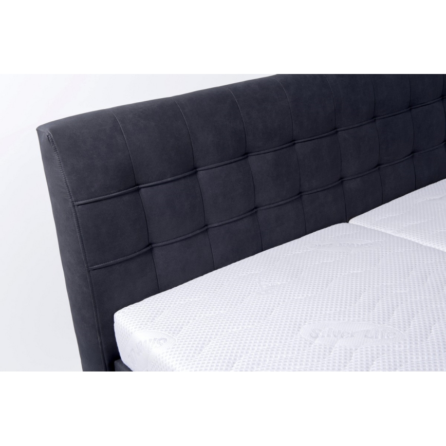 Gestoffeerd bed met matras en opslagruimte VIOLET 160x200 cm antraciet