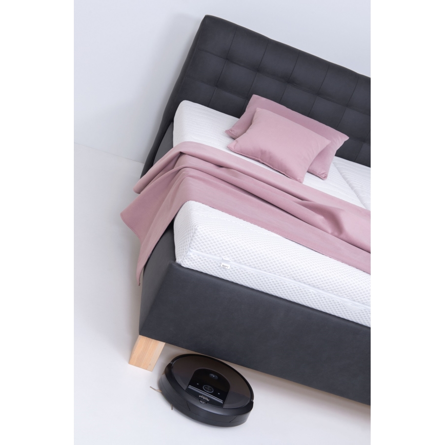 Gestoffeerd bed met matras en opslagruimte VIOLET 160x200 cm antraciet