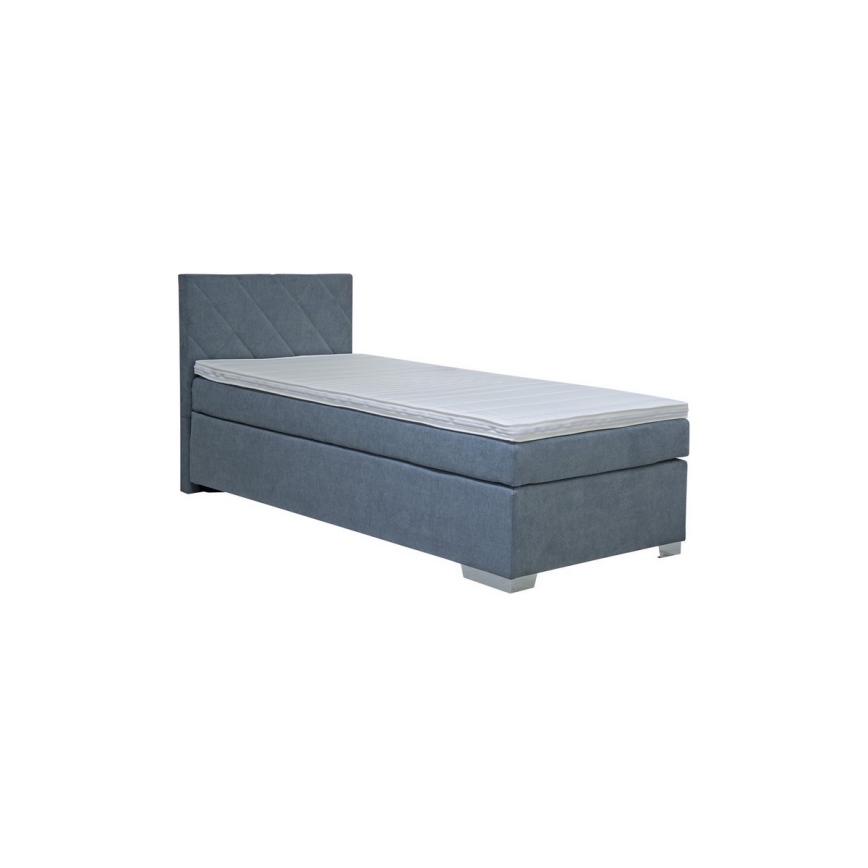 Gestoffeerd bed met matras IDA 90x200 cm blauw