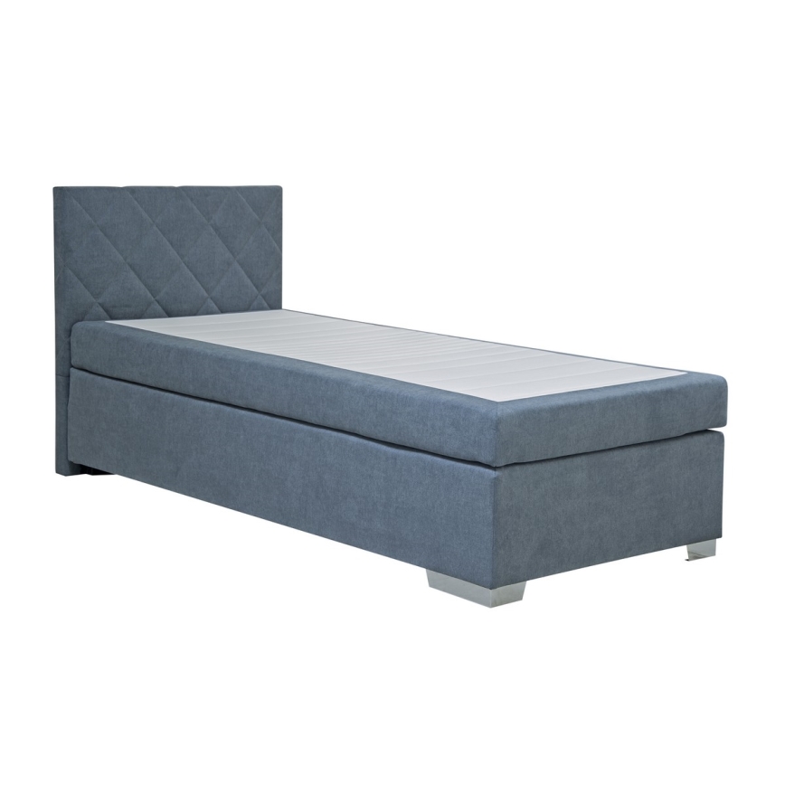 Gestoffeerd bed met matras IDA 90x200 cm blauw