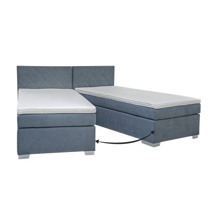 Gestoffeerd bed met matras IDA 90x200 cm blauw