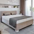 Gestoffeerd bed met matras WINDSOR 180x200 cm beige