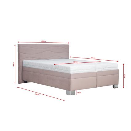 Gestoffeerd bed met matras WINDSOR 180x200 cm beige