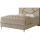 Gestoffeerd bed met matrassen en opslagruimte NAOMI 140x200 cm beige