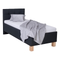 Gestoffeerd bed met opbergruimte MARIA ONE 90x200 cm antraciet (zonder matras)