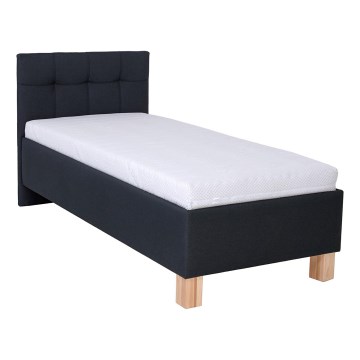 Gestoffeerd bed met opbergruimte MARIA ONE 90x200 cm antraciet (zonder matras)
