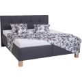 Gestoffeerd bed met opbergruimte zonder matras MARIA 180x200 cm grijs