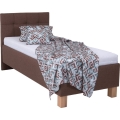 Gestoffeerd bed met opbergruimte zonder matras MARIA ONE 90x200 cm bruin