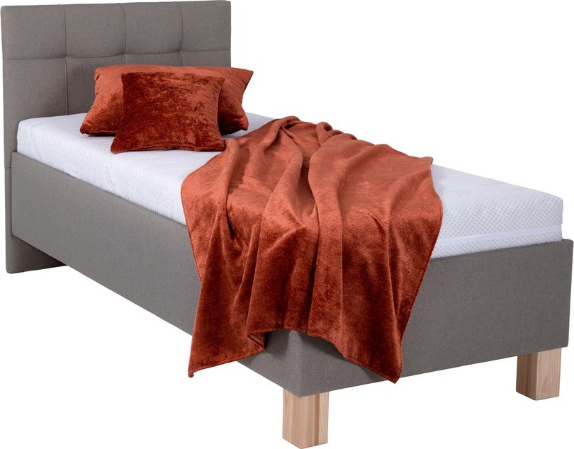 Gestoffeerd bed met opbergruimte zonder matras MARIA ONE 90x200 cm taupe