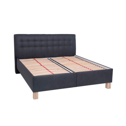 Gestoffeerd bed VIOLET 160x200 cm met matras en opbergruimte antraciet