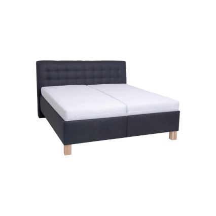 Gestoffeerd bed VIOLET 160x200 cm met matras en opbergruimte antraciet