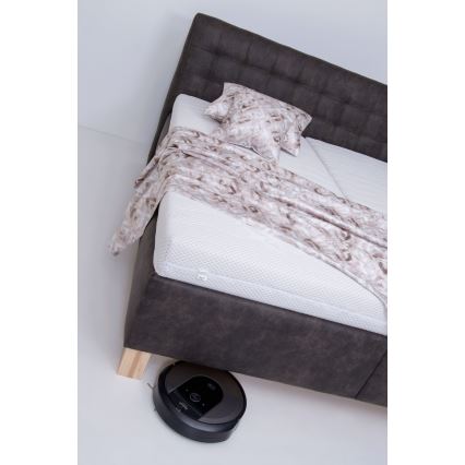 Gestoffeerd bed VIOLET 180x200 cm inclusief matras en opbergruimte, donkergrijs