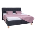 Gestoffeerd bed VIOLET 180x200 cm met matras en opbergruimte, antraciet