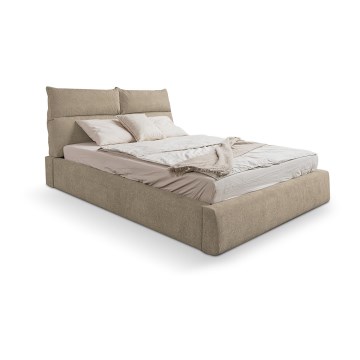 Gestoffeerd bed zonder matras BASIL 160x200 cm beige