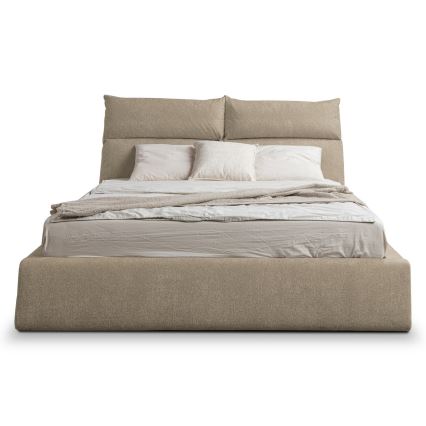 Gestoffeerd bed zonder matras BASIL 160x200 cm beige