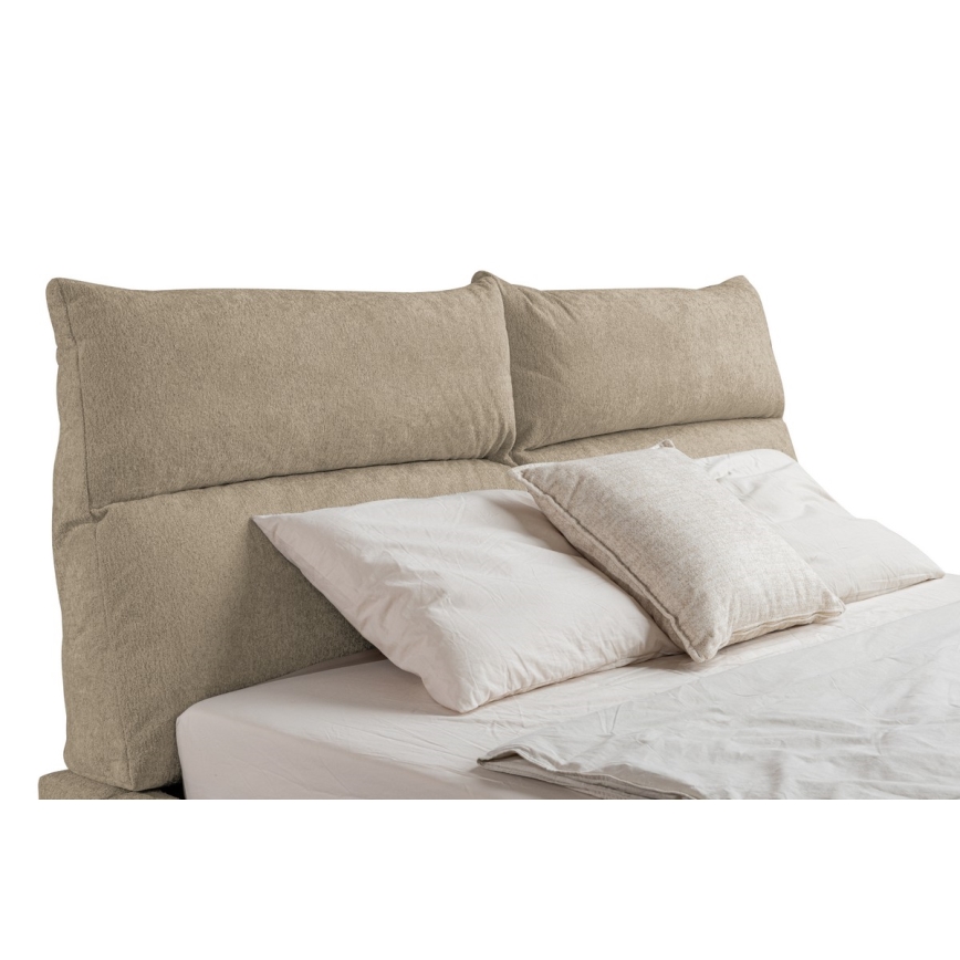 Gestoffeerd bed zonder matras BASIL 160x200 cm beige