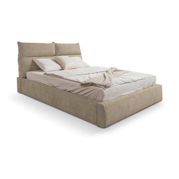 Gestoffeerd bed zonder matras BASIL 180x200 cm beige