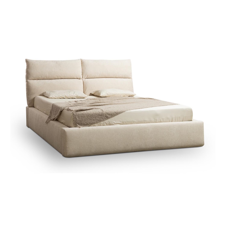 Gestoffeerd bed zonder matras BASIL 180x200 cm beige