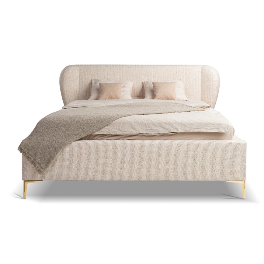 Gestoffeerd bed zonder matras DALIA 160x200 cm beige
