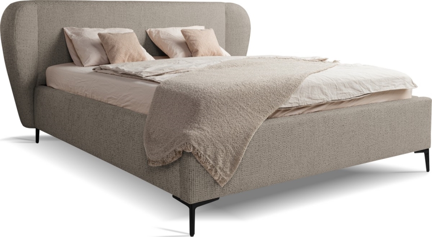 Gestoffeerd bed zonder matras DALIA 180x200 cm grijs