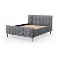 Gestoffeerd bed zonder matras FLORA 180x200 cm grijs