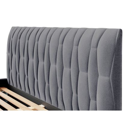 Gestoffeerd bed zonder matras FLORA 180x200 cm grijs
