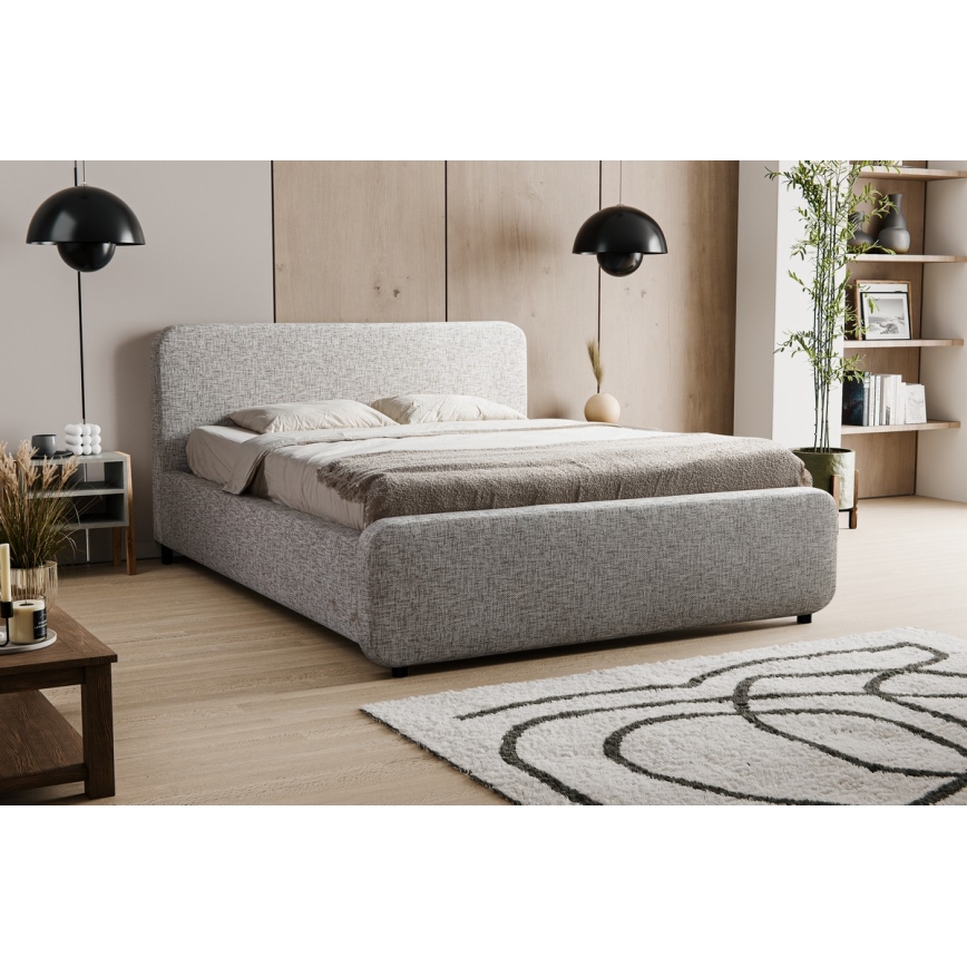 Gestoffeerd bed zonder matras LAJLA 160x200 cm beige