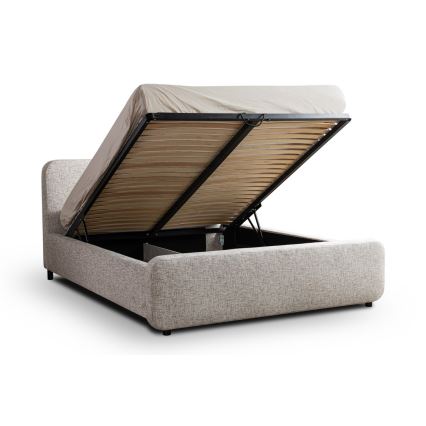 Gestoffeerd bed zonder matras LAJLA 180x200 cm beige