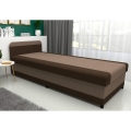 Gestoffeerd eenpersoonsbed met opbergruimte TALI 80x202 bruin/beige