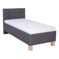 Gestoffeerde bed met opbergruimte zonder matras MARIA ONE 90x200 cm grijs