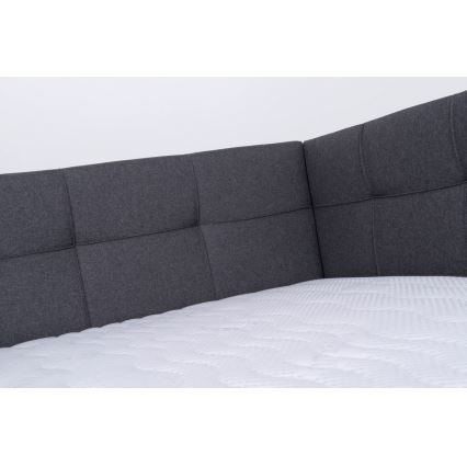 Gestoffeerde bed met opbergruimte zonder matras MARIA PETITE 120x200 cm grijs
