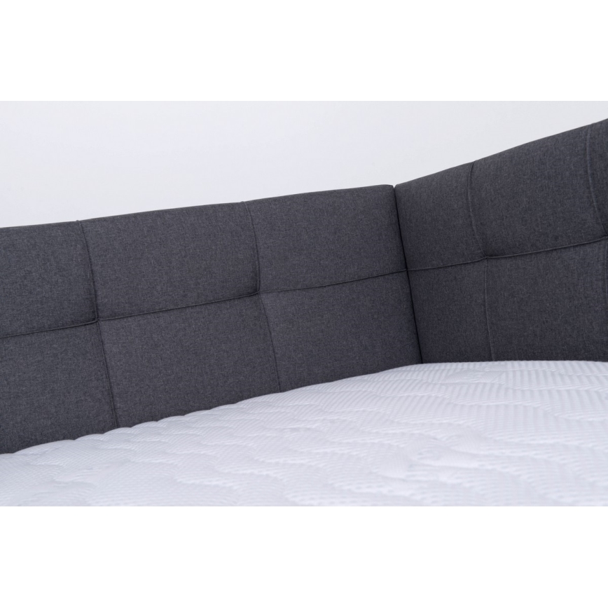Gestoffeerde bed met opbergruimte zonder matras MARIA PETITE 120x200 cm grijs