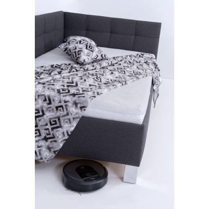 Gestoffeerde bed met opbergruimte zonder matras MARIA PETITE 120x200 cm grijs