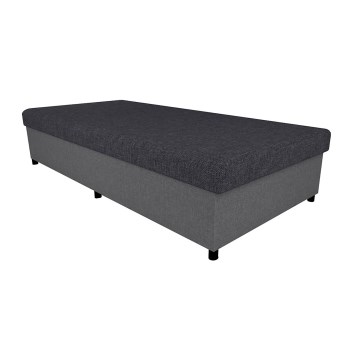 Gestoffeerde divan met opbergruimte CORY 80x200 grijs