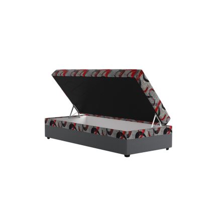 Gestoffeerde divan met opbergruimte ESTEL 90x200 cm grijs