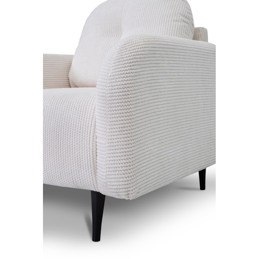 Gestoffeerde fauteuil CLOUDY, crème