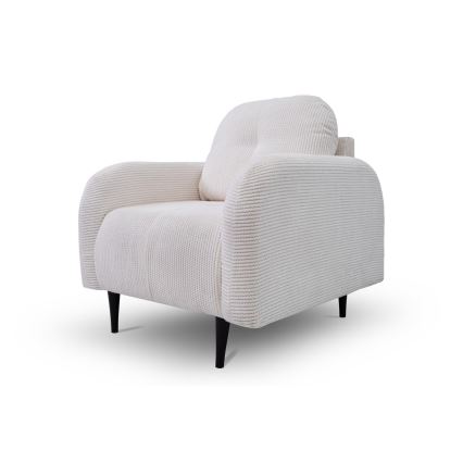 Gestoffeerde fauteuil CLOUDY, crème