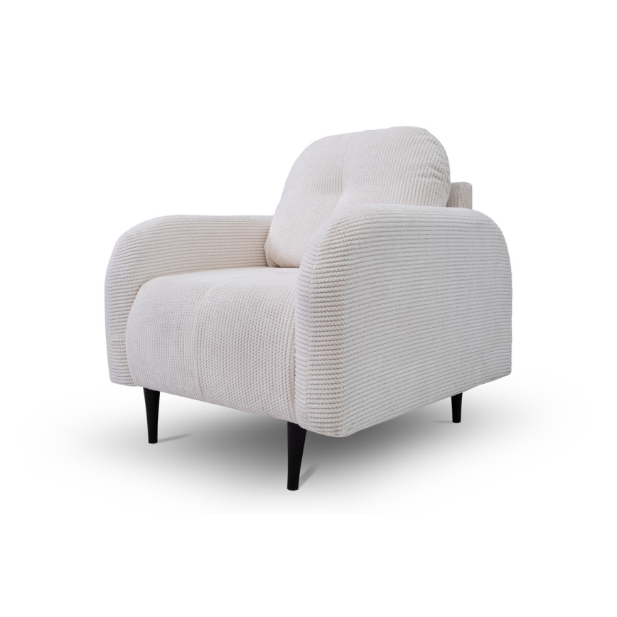 Gestoffeerde fauteuil CLOUDY, crème