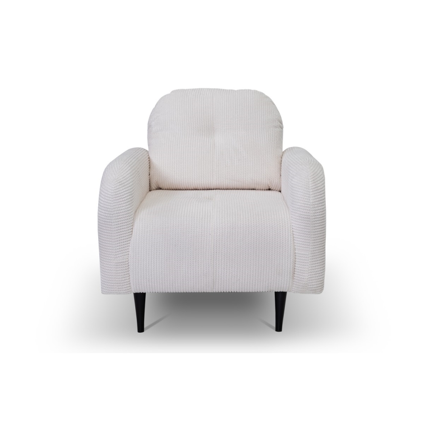 Gestoffeerde fauteuil CLOUDY, crème