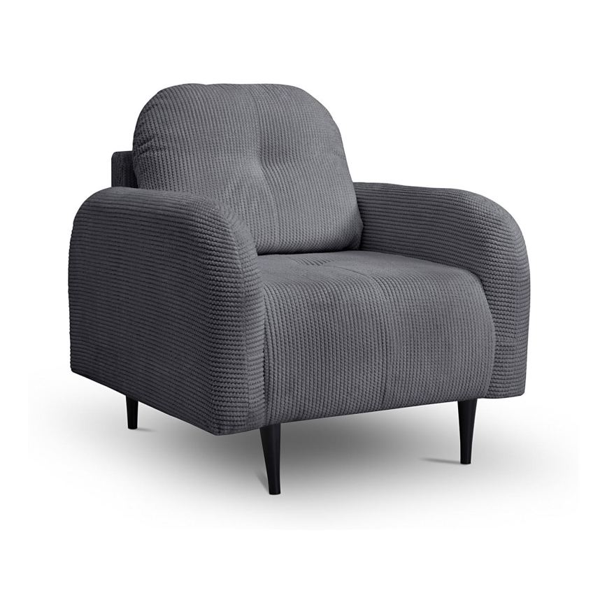 Gestoffeerde fauteuil CLOUDY grijs