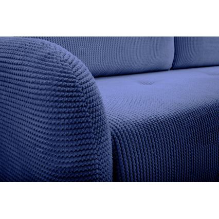 Gestoffeerde opklapbare driezitsbank CLOUDY blauw