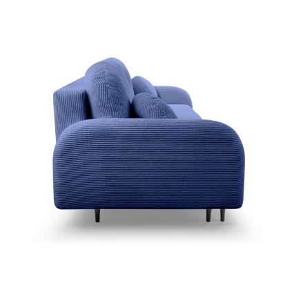 Gestoffeerde opklapbare driezitsbank CLOUDY blauw