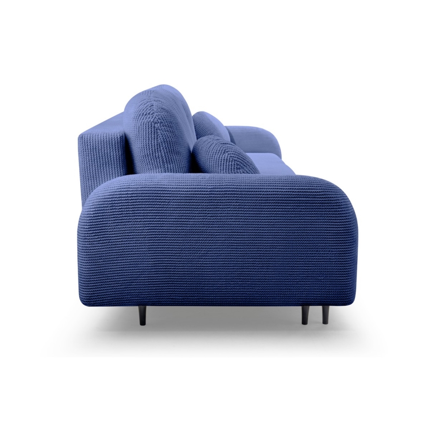Gestoffeerde opklapbare driezitsbank CLOUDY blauw