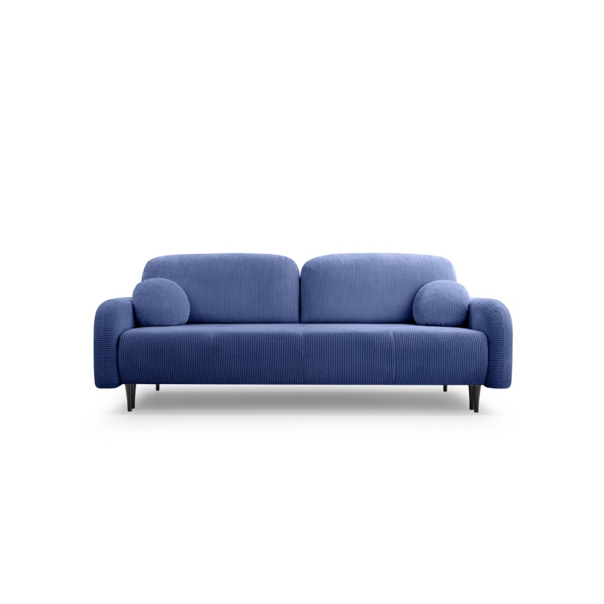 Gestoffeerde opklapbare driezitsbank CLOUDY blauw