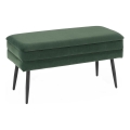 Gewatteerde bank met een opslagruimte VELVA 37x78 cm groen/zwart