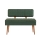 Gewatteerde bank VINA 85x105 cm groen/grenen atlantic