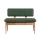 Gewatteerde bank VINA 85x110 cm groen/grenen atlantic