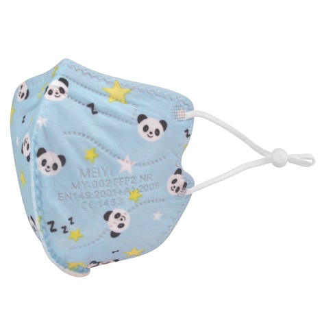 Gezichtsmasker voor kinderen FFP2 NR panda's - 1 stuk