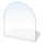 Glas onder de open haard 1000x1000x6 mm halve boog